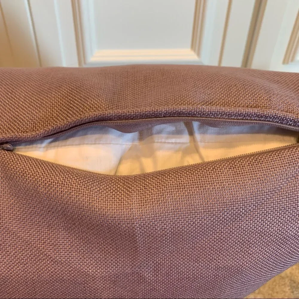 Plum‎ Colored Accent Pillow With Buttons Removable Cover